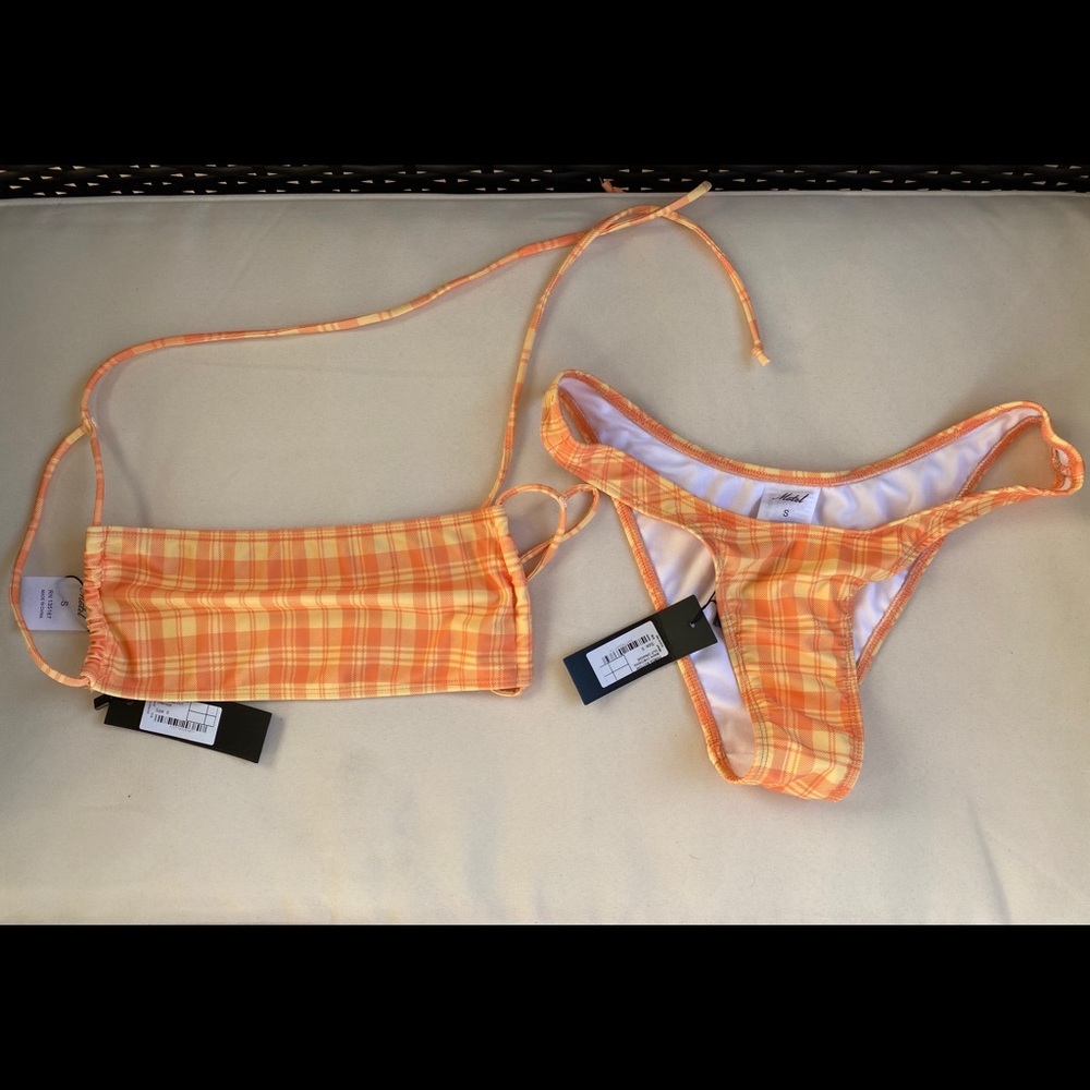 Motel rocks orange and yellow bathing suit